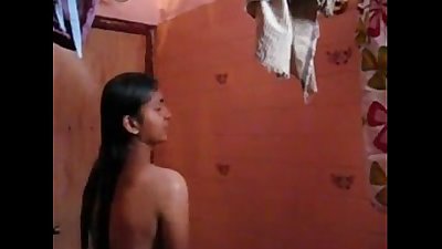 Self recorded mms video of hot indian college girl taking shower
