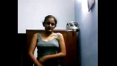 Hairy indian amateur girl stripping naked in bedroom
