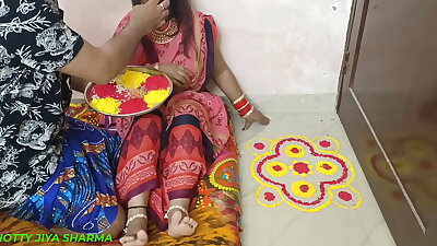 XXX newly married bhabhi celebrate first holi with dever big black cock in clear hindi audio